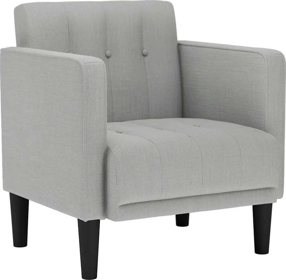 Fotelis Sofa-kėdė su porankiais, debesų pilka, 53 cm, audinys
