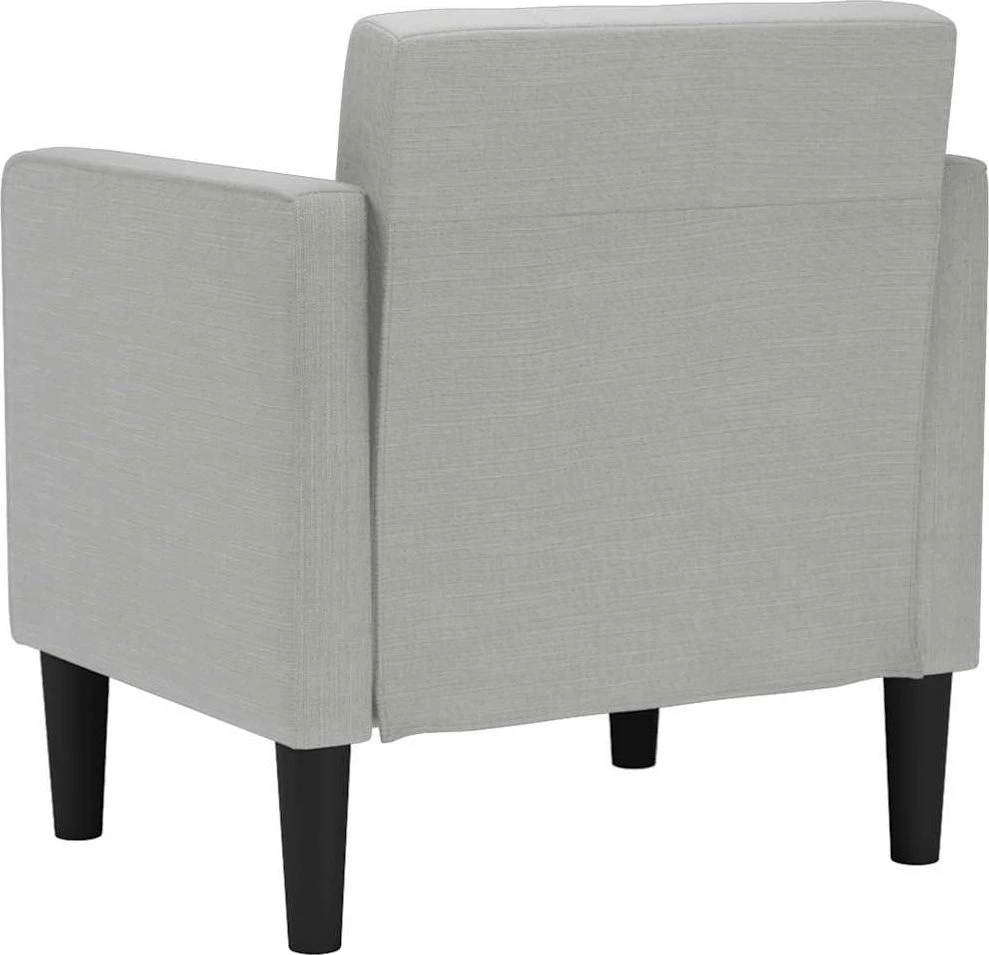 Fotelis Sofa-kėdė su porankiais, debesų pilka, 53 cm, audinys