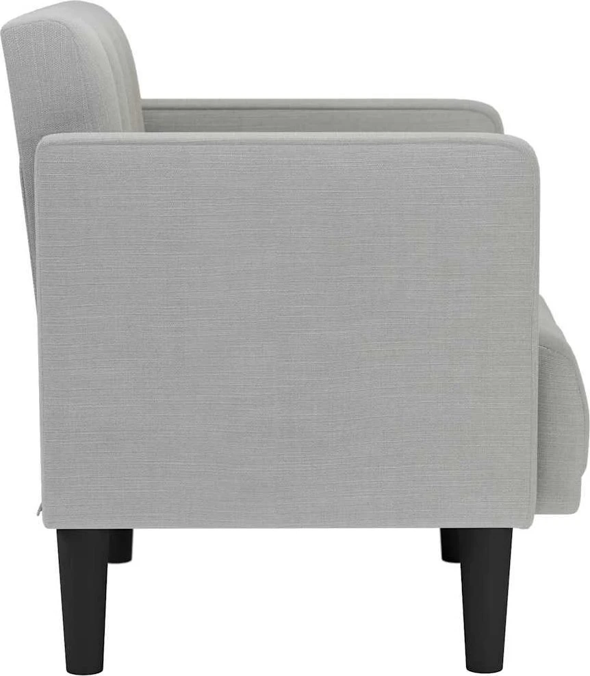Fotelis Sofa-kėdė su porankiais, debesų pilka, 53 cm, audinys