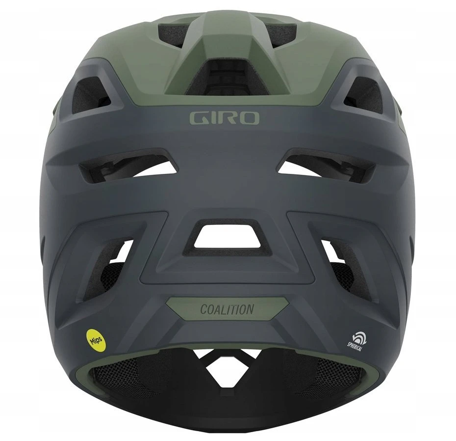 Giro Kask pilno veido GIRO COALITION SPHERICAL matinė gyvatvorės žalia tamsaus ryklo modelis M (55-59 cm) (NAUJAS 2025)