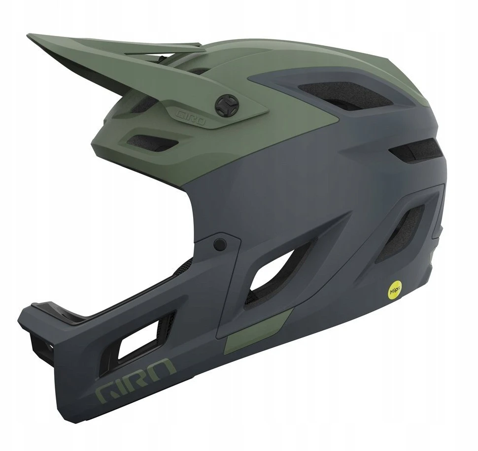 Giro Kask pilno veido GIRO COALITION SPHERICAL matinė gyvatvorės žalia tamsaus ryklo modelis M (55-59 cm) (NAUJAS 2025)
