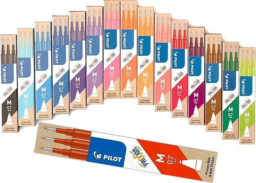 Raudono vyno spalvos Pilot Frixion 0.7 mm Frixion šerdys