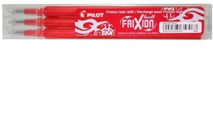 Pilot Pen Pilot papildymo rinkinys 3x Frixion Raudona (BLS-FR7-R-S3) (BLSFR7RS3)
