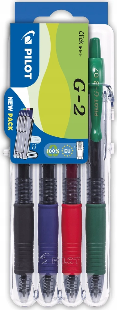 Pilot Pen Pilot G-2 gelio rašiklis 4vnt. Pultas