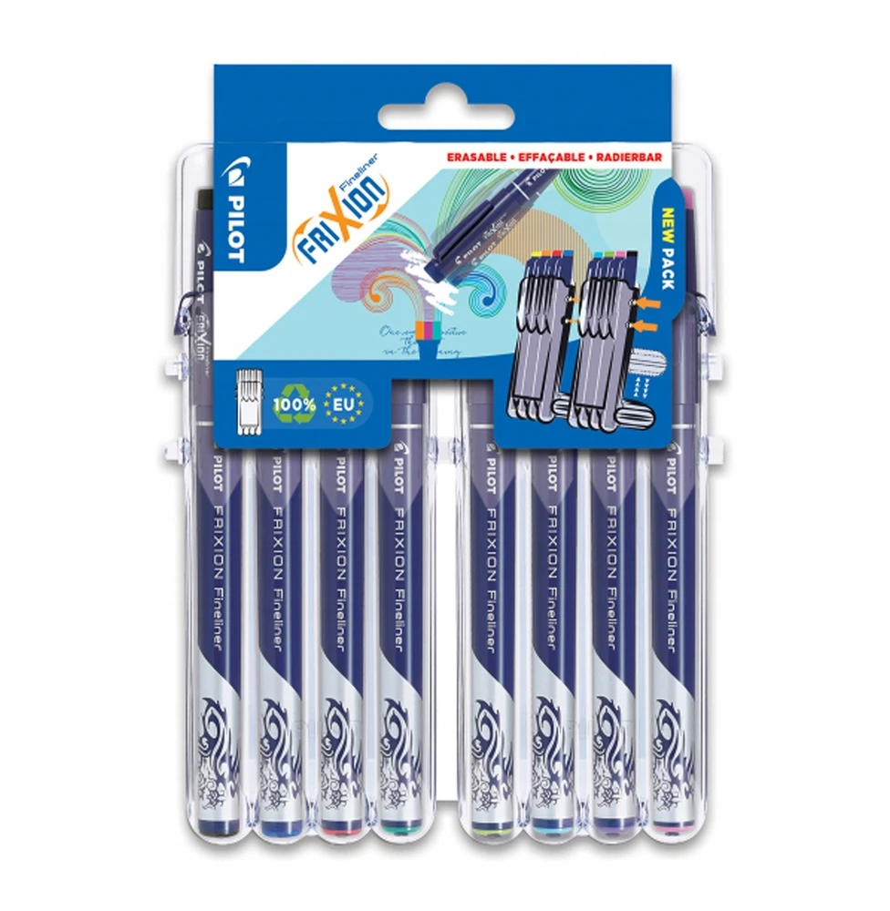 Pilot Pen Pilot Frixion plonas flomasteris - Set2Go - su 8 vnt. įvairių spalvų