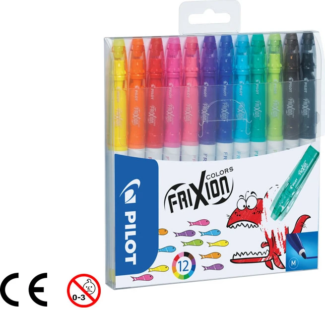 Pilot Pen Trinami flomasteriai Pultas FRIXION COLORS, 12 spalvų
