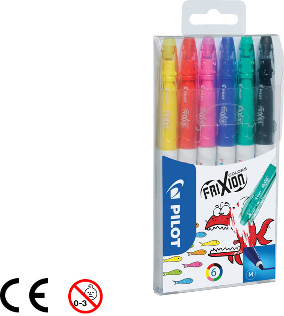 Pilot Pen Trinami flomasteriai Pultas FRIXION COLORS, 6 spalvų