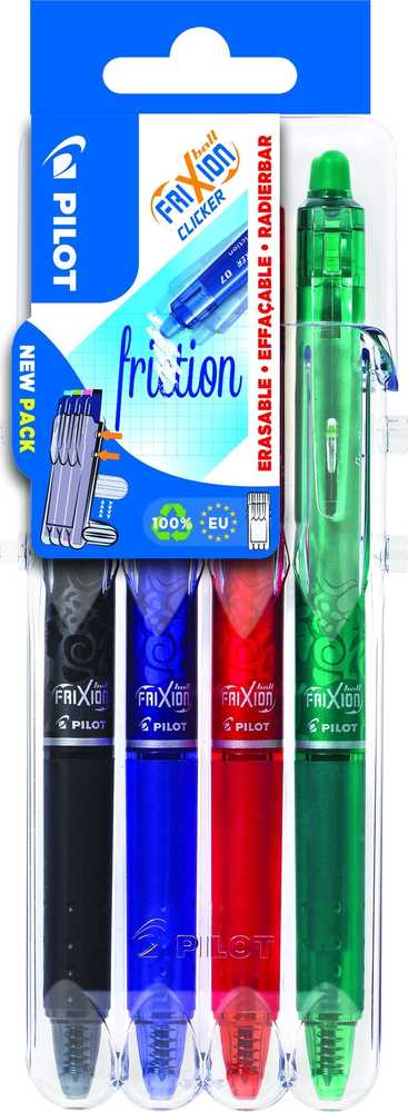 Pilot Pen Pilot - Frixion Clicker rašikliai Set2Go 0,7 Basic (4 spalvos)