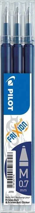 Pilot FriXion šerdelės 0.7 mm mėlynos, 3 vnt.