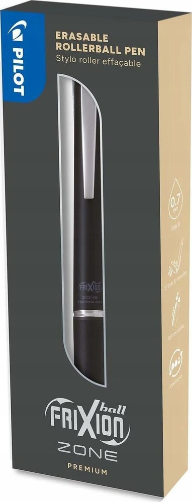 Pilot Pen Frixion Zone 0.7 juodos spalvos dovanų dėžutėje
