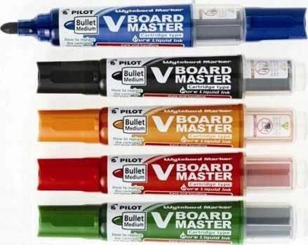 Pilot Pen Pilot V Board Master baltos lentos žymeklis 2,0–5,0 mm, daugiaspalvis