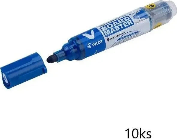 Pilot Pen Pilot Whiteboardmarker Pilot V-Board Master mėlynas 10 vnt. + 10 papildymų
