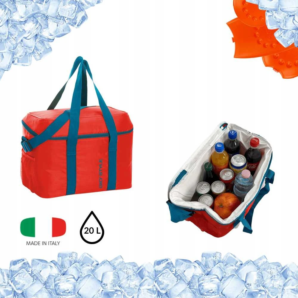 Style Thermal bag Frio 20 assorted, light mėlynas/žalias/red