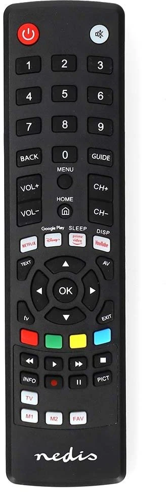 Nedis TVRC2310BK, TV, IR Wireless, Press buttons, Juodas