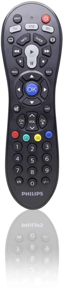 Pilot RTV Philips Perfect pakaitinis nuotolinio valdymo pultas IR belaidis DTV DVD/Blu-ray SAT TV mygtukai (SRP3013/10)