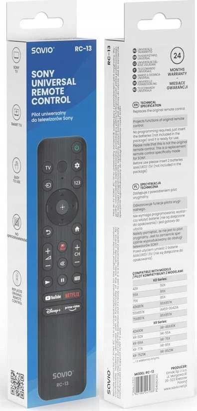 Savio RC-13 do TV Sony - Smart TV