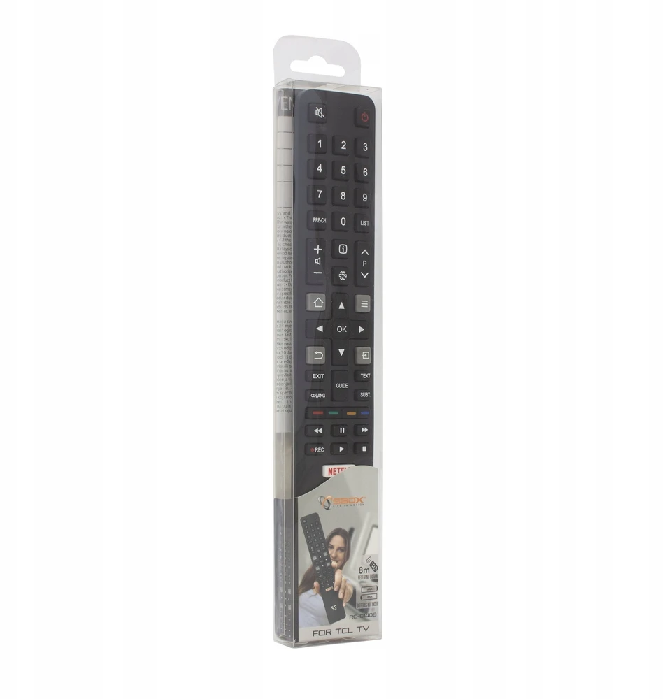 SBOX Remote Control for TCL TV, Juodas (RC-01406)