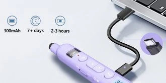 Prezentacijos Nuotolinio Valdymo Pultas - Norwii N21 BLE Multimedijų Pristatymo Prietaisas su Lazeriniu Žymekliu ir OLED Ekranu, 100m Nuotolis Juodas
