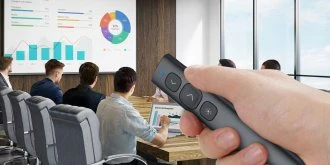 Pristatymų pultelis - Norwii N95 Plus BLE, raudonas ir žalias lazeris, USB-A/USB-C, 100 m, 300 mAh, 31 g