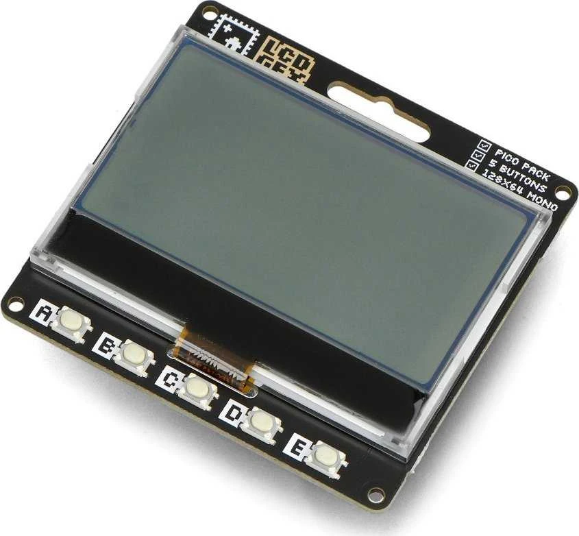 Pico GFX Pack - monochromatinis LCD ekranas - RGBW apšvietimas - skirtas Raspberry Pi Pico - PiMoroni PIM656