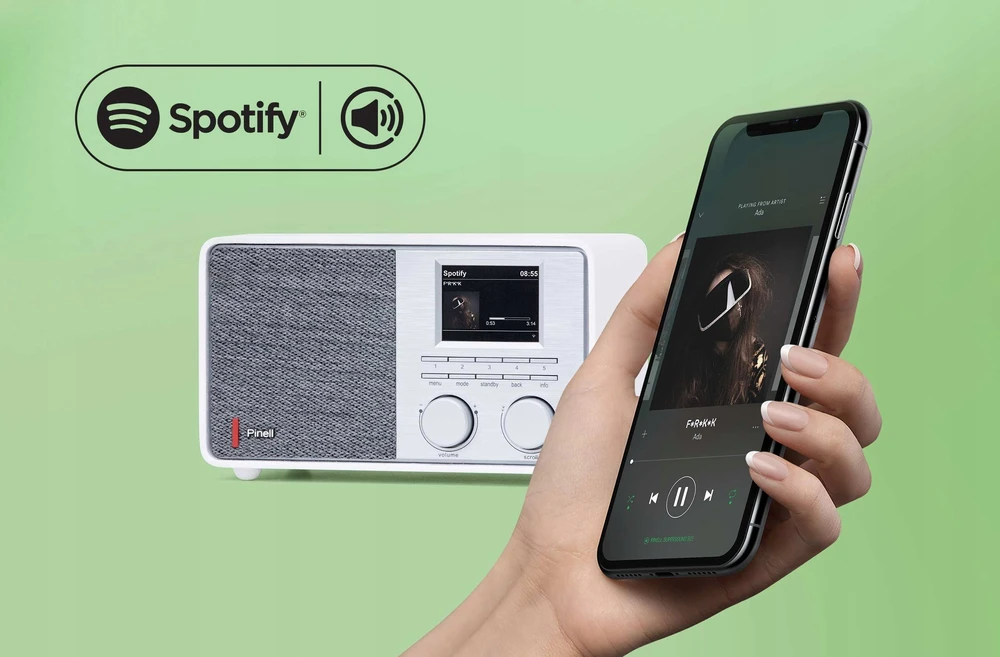 PINELL SUPERSOUND 201W radijo imtuvas su baterijomis, DAB+, FM, WIFI
