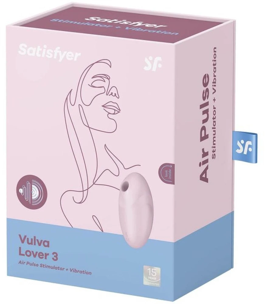 Satisfyer Vulva Lover 3 klitorio stimuliatorius su vibruojančia rožine spalva