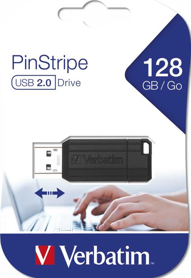 Pendrive „Verbatim PinStripe“, 128 GB (49071)