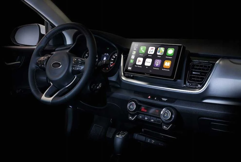 Automagnetola „Pioneer 2DIN CarPlay“, „Android Auto“.
