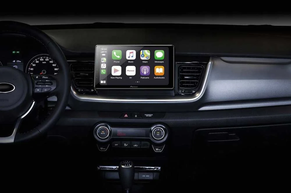 Automagnetola „Pioneer 2DIN CarPlay“, „Android Auto“.