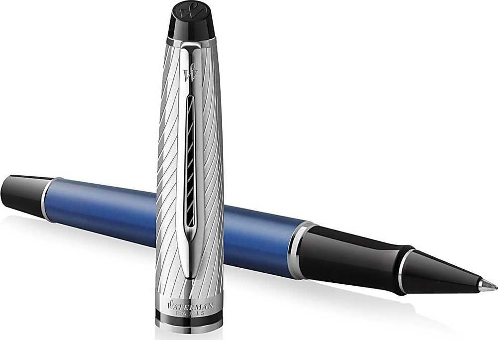 Waterman Pióro kulkowe Waterman Expert Metalic mėlynos spalvos