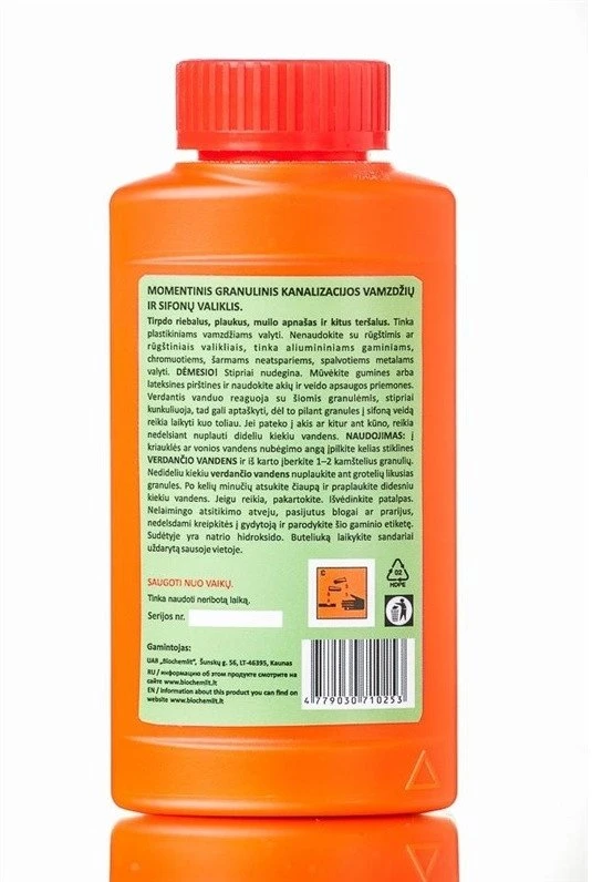 Sifonų ir kanaliza valik Ekonomis VERDANČIOS GRANULĖS®,500g