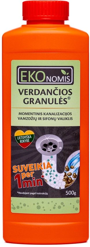 Sifonų ir kanaliza valik Ekonomis VERDANČIOS GRANULĖS®,500g