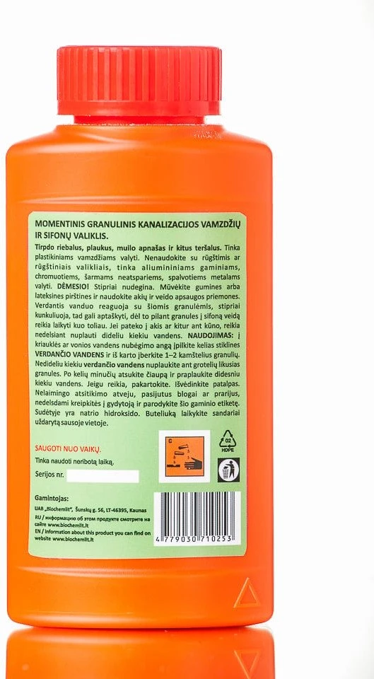 Sifonų ir kanaliza valik Ekonomis VERDANČIOS GRANULĖS®,500g