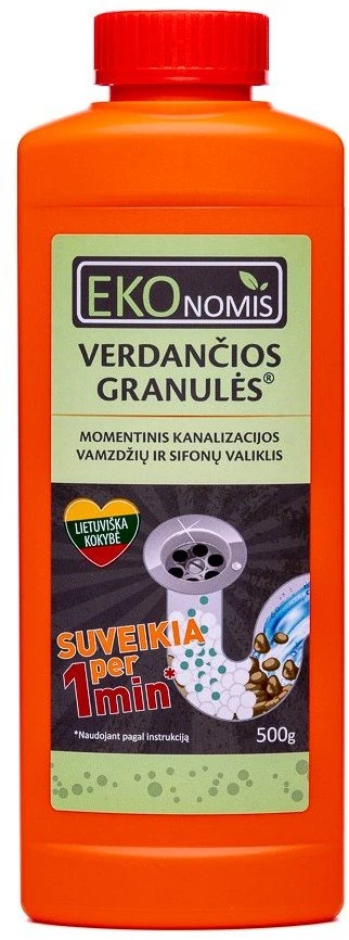 Sifonų ir kanaliza valik Ekonomis VERDANČIOS GRANULĖS®,500g