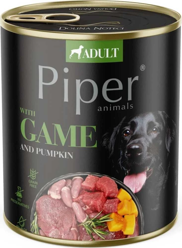Dolina Noteci Piper su elniena ir moliūgais - šlapias šunų ėdalas 800g