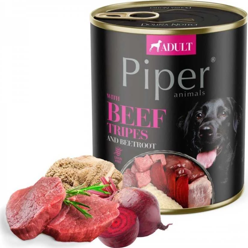 Dolina Noteci Piper Animals su jautiena skrandžiu - šlapias šunų maistas - 800g