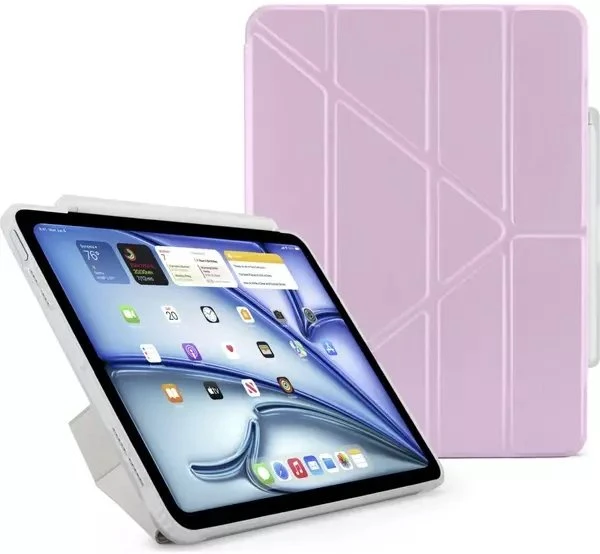 Pipetto Origami No3 Pieštukas dėklas, metallic violetinės spalvos – Apple iPad Air 10.9″ (2022/2020)/11″ 2024/2025/2026