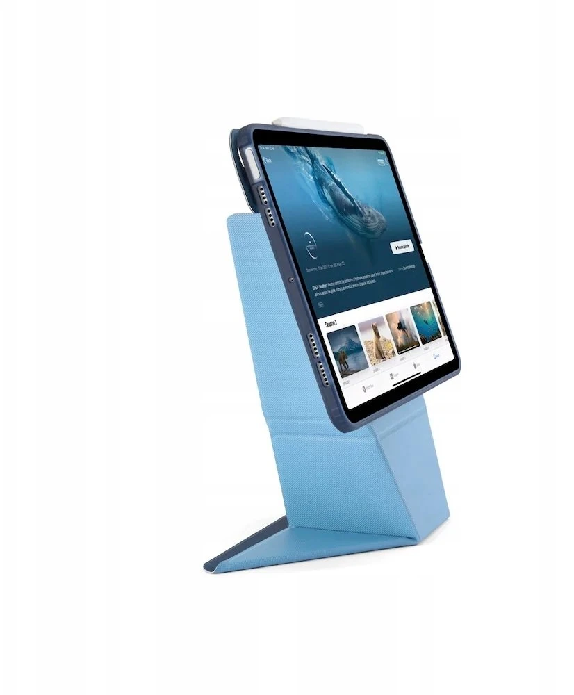 Pipetto Origami No6 Stand dėklas, tamsiai mėlynos spalvos – Apple iPad Air 10.9″ (2022/2020)/11″ 2024/2025/2026