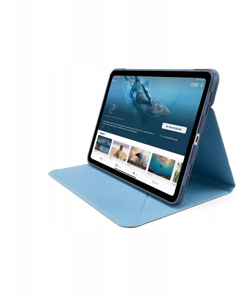 Pipetto Origami No6 Stand dėklas, tamsiai mėlynos spalvos – Apple iPad Air 10.9″ (2022/2020)/11″ 2024/2025/2026