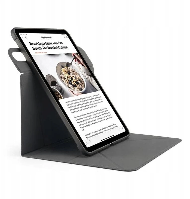 Pipetto Origami No6 Stand dėklas, juodos spalvos – iPad Air 10.9″ (2022/2020)/11″ 2024/2025/2026