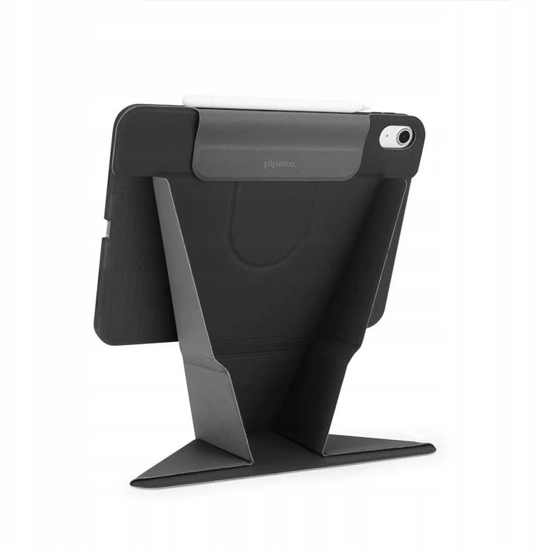 Pipetto Origami No6 Stand dėklas, juodos spalvos – iPad Air 10.9″ (2022/2020)/11″ 2024/2025/2026