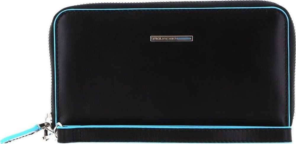 Piquadro, Mėlyna Square, Leather Wallet, Juodas, For Women