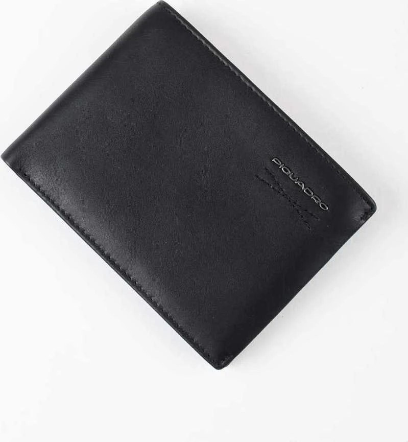 Piquadro, Obidos, Leather Wallet, Slim, PU257W110R-N, Juodas, For Men