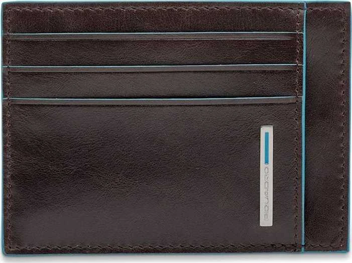 Piquadro, Mėlyna Square, odinis vizitinių kortelių dėklas, PP2762B2R, Mogano, unisex