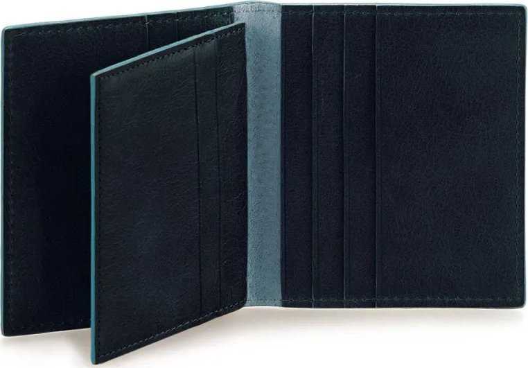 Piquadro, Mėlyna Square, odinis vizitinių kortelių dėklas, PP1518B2, Mėlyna Authentic, Unisex