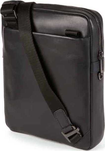 Piquadro, Obidos, Small, Leather Crossbody Bag, Juodas, 22 x 28 x 5 cm, For Men