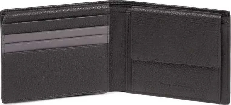 Piquadro, Tallin, Leather Wallet, 42023100, Juodas, For Men