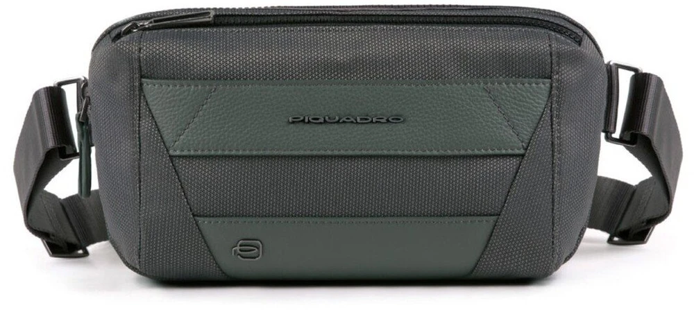 Piquadro, Trakai, Textile Fanny Pack, Pilkas, 27 x 14.5 x 7.5 cm, For Men
