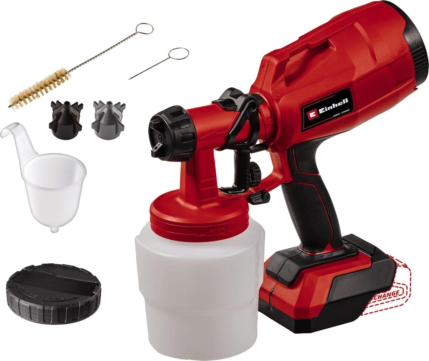 Einhell Akumuliatorinis dažymo pistoletas TC-SY 18/60 Li be akumuliatoriaus ir kroviklio