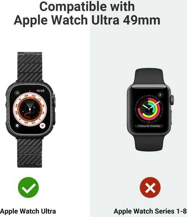 Pitaka Oro dėklas, juoda/pilka - Apple Watch Ultra 49 mm